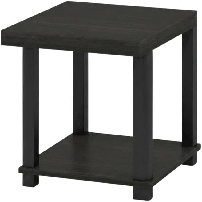 Furnifact Espresso, End Side Table, Wood Construction, Open Shelf, Durable Home Design, Warm Stylish Finish, Quality Build for Home