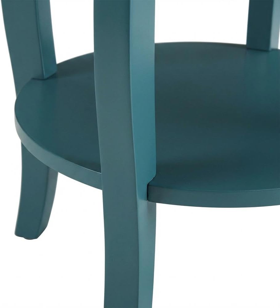 Furnifact Teal, Accent Side Table, Wood Engineered Wood Construction, Durable Home Design, Warm Stylish Finish, Quality Build for Home