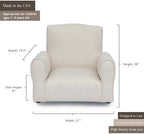 Toddler Personalized Armchair, Kids Upholstered Rocking Chair with Personalization, Toddler Chair with Personalized Name, Comfy Child Armchair, (Seafoam Green Suede, Rockers)