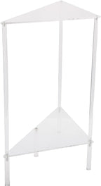 banapoy Acrylic End Table, 2 Tier Clear Corner Side Table, Small Corner Shelf Stand Display Rack, for Living Room, Bedroom, Bathroom, 11.8x19.7in