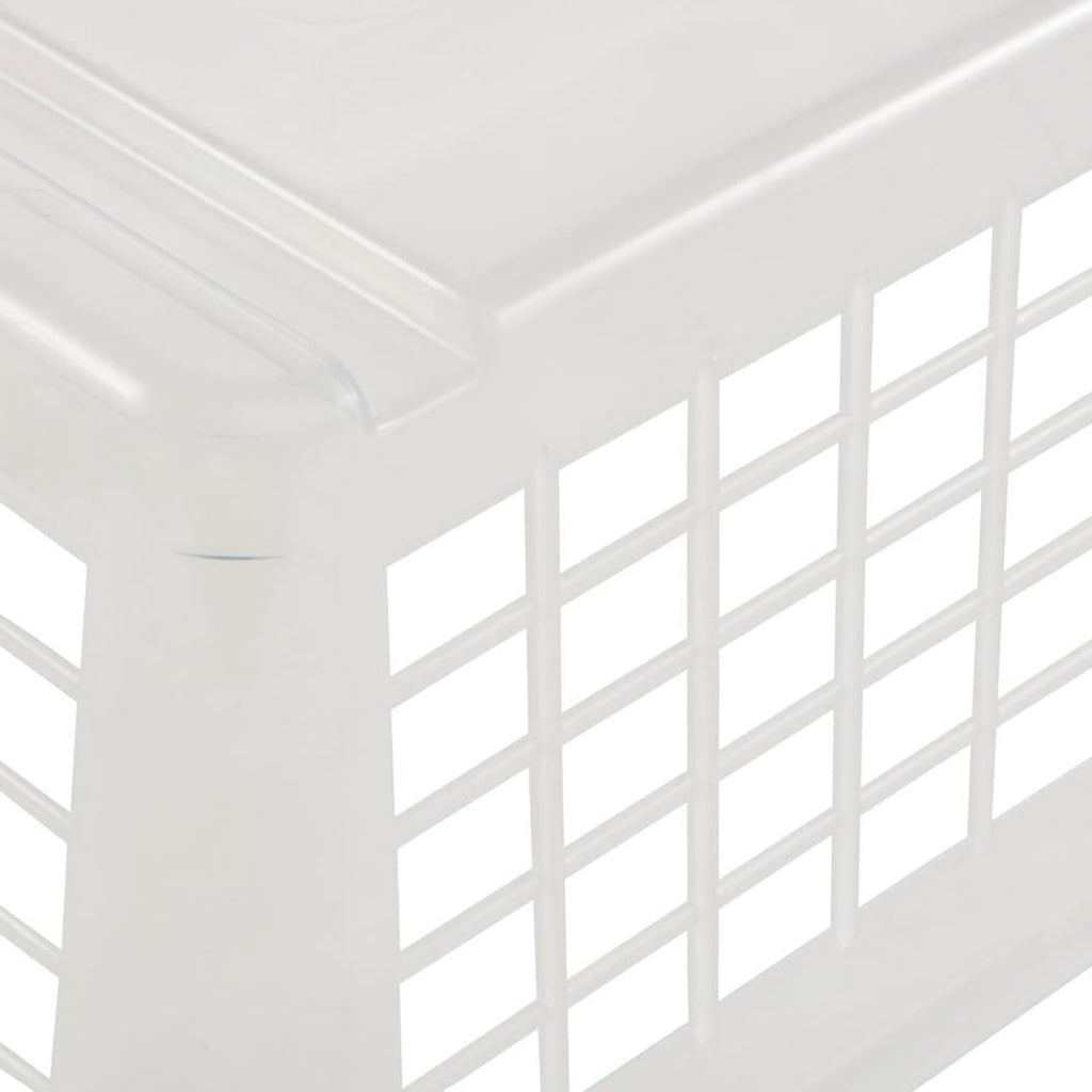 keeeper Storage Basket, Sturdy Plastic (PP), 2.8 l, 25 x 17 x 10 cm, Fred, Transparent-Natural