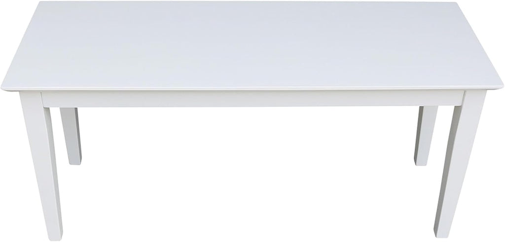 International Concepts Shaker Styled Solid Wood Bench in White