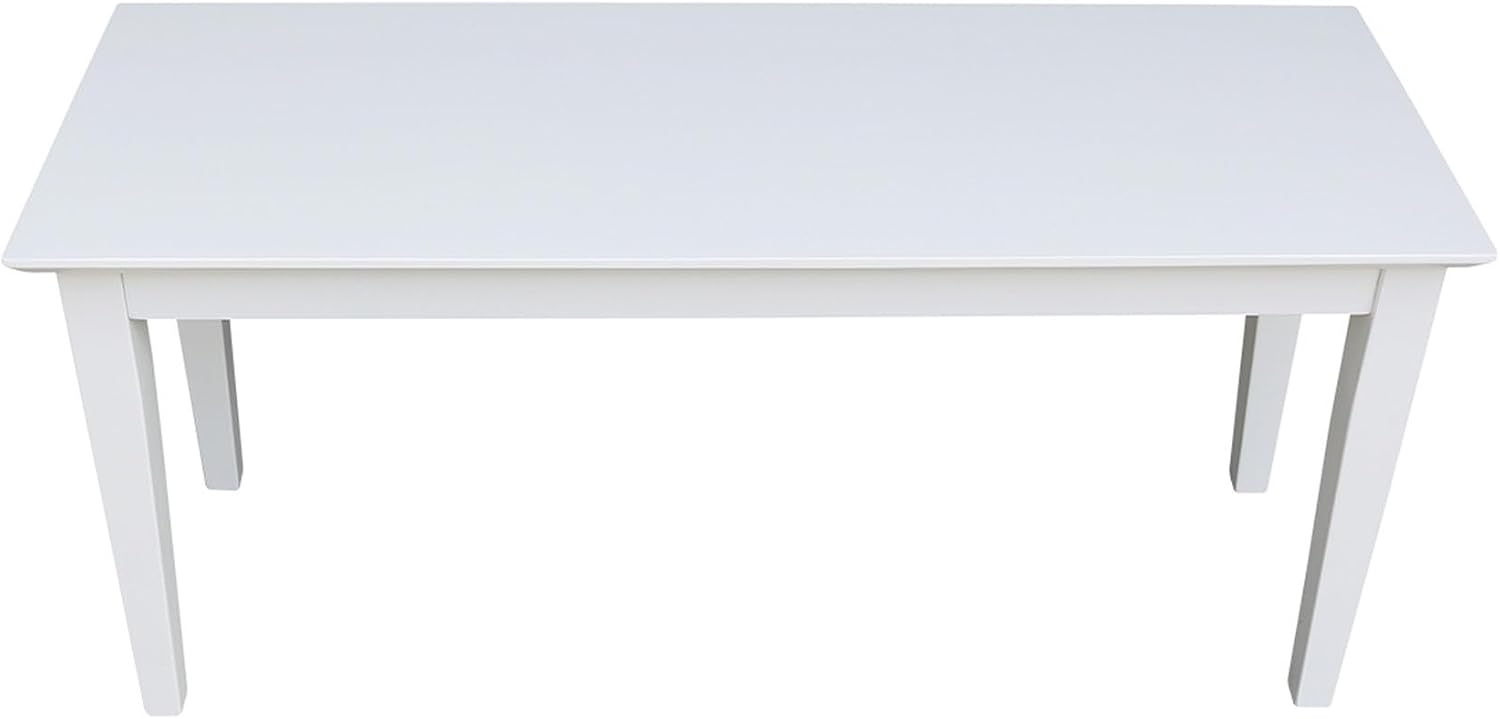 International Concepts Shaker Styled Solid Wood Bench in White