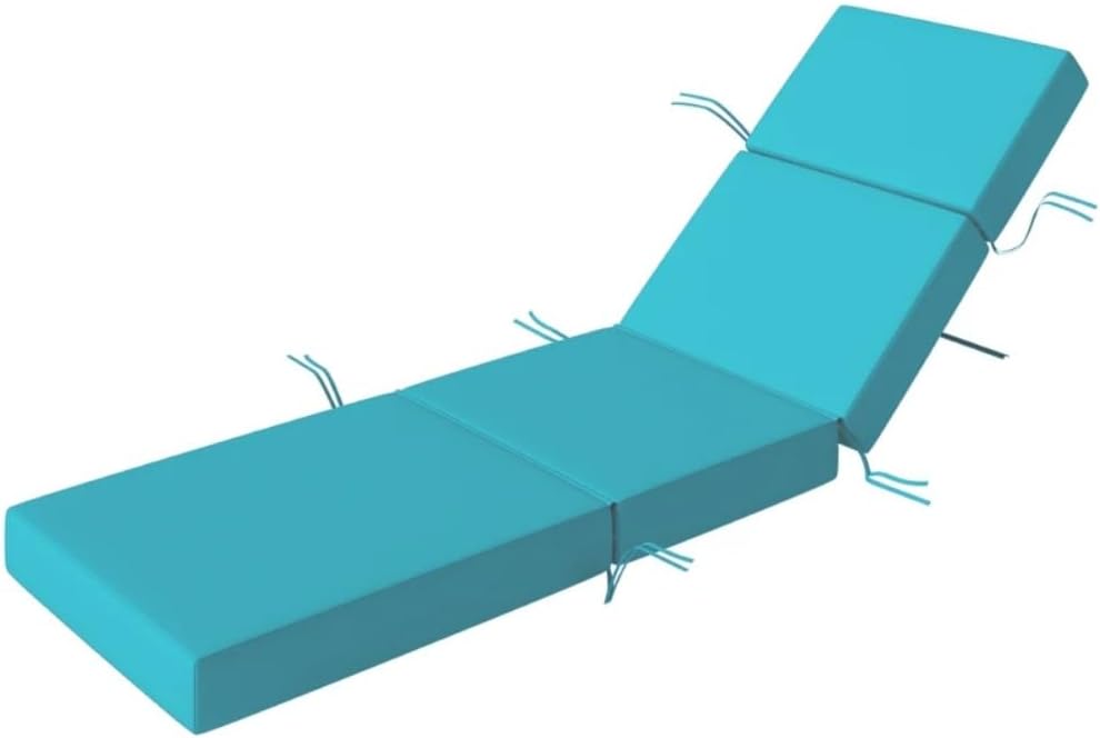 Chaise Lounge Cushion – Waterproof, 4" Thick, Blue