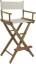 American Trails Extra-Wide Premium 30" Director's Chair Black Frame with Black Canvas, Bar Height