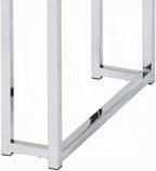 End Table Natural Oak Living1pc Chrome Frame Side Table