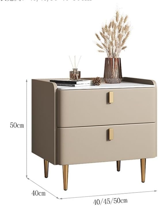 Home Bedroom Rock Slab Bed Side Cabinet Nordic Solid Polar Storage Cabinet