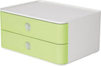 Han 1120-80 Allison SMART-Box, Designer Drawer Box, Stackable with 2 Drawers, Lime Green