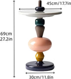 Fashionable and Creative Side Table, Mini Leisure Drink Table, Round Accent Table, Suitable for Living Rooms, Bedrooms and Balconies