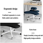 Ergonomic Kneeling Chair, with Caster Support Legs - Height Adjustable Stool for Posture Improvement, Ideal for Home Office Use,Black