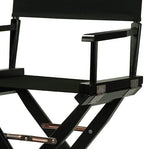 Casual Home 24" Director's Chair Black Frame-with Black Canvas, Counter Height