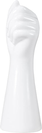 Human Body Ceramic Hand Vase, Arm Body Shaped Small Flower vase Modern Aesthetic Decorative White Ceramic vases for Home Living Room décor