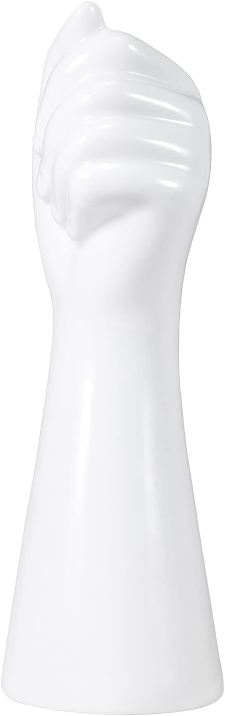 Human Body Ceramic Hand Vase, Arm Body Shaped Small Flower vase Modern Aesthetic Decorative White Ceramic vases for Home Living Room décor
