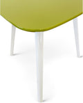 Pangea Home Modern Retro Accent Table - Gloss Lacquer & Legs - Side Table for Living Room, Bedroom - Color:Green Green
