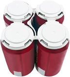 Reusable White Can Holder Carrier, Four Can, Pack of 20 | Snap Off Carrier For 12 oz & 16 oz Cans | Brewery Homebrewing Beverage Canning & Transport | 100% Recycled Plastic, USA Made | Bits N Things