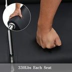 Kinfant Waiting Room Chair- Office Reception Furniture with Armrest and PU Leather Cushion, Office Guest Chair for Waiting Room Airport Hospital Bank Lobby, Black (2 Seat+3 Seat*2), 8 Seats-style1