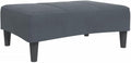 Dark Gray Velvet Footstool 30.3"x21.7"x12.2" - Cozy and Stable Plywood Frame Footrest for Sofa or Recliner, Compact Design for Living Room