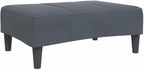 Dark Gray Velvet Footstool 30.3"x21.7"x12.2" - Cozy and Stable Plywood Frame Footrest for Sofa or Recliner, Compact Design for Living Room