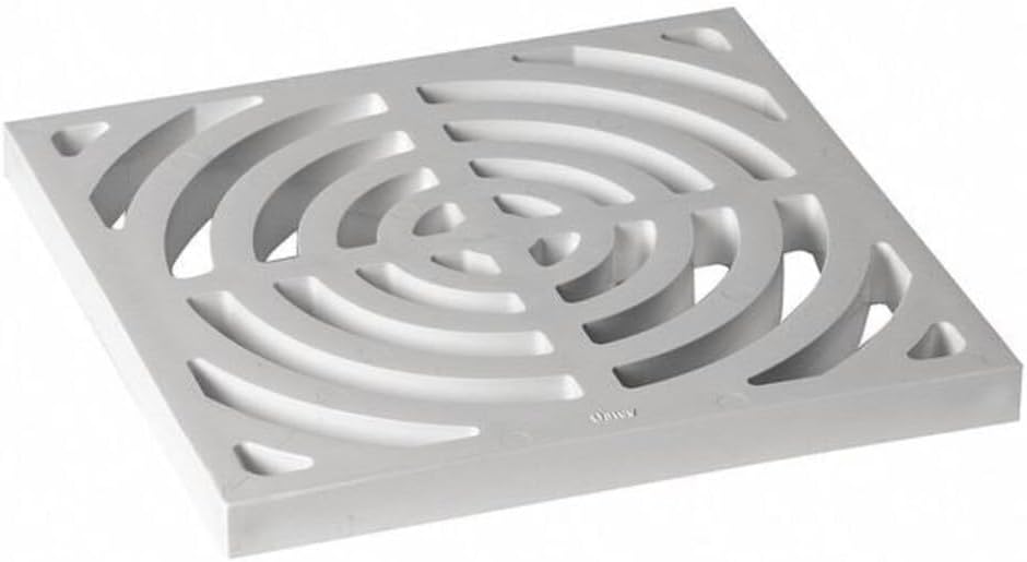 Oatey 42753 Full Top Grate for Floor Sink, 9" x 9", White