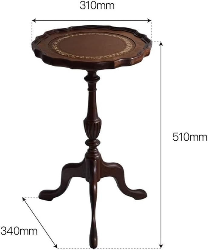 Gilded Retro Style Round Table Sofa Side Living Room Corner Bedroom Storage Small Side Table