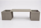 Planter Bench with Integrated Planter Box for Outdoor Patios and Balconies