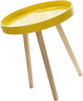 Alasum Mini Round Side Table Nordic Style Small Yellow Sofa Side Table Household Indoor for Living Room and Bedroom