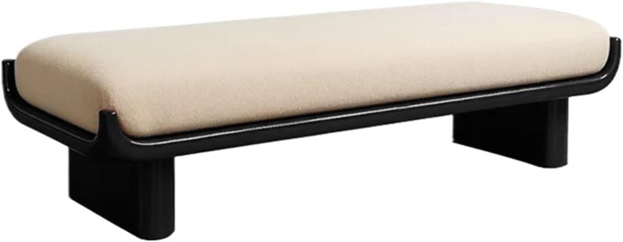 Modern Wooden and Fabric Long Shoe-Changing Bench for Living Room and Bed end Entryway(XS)