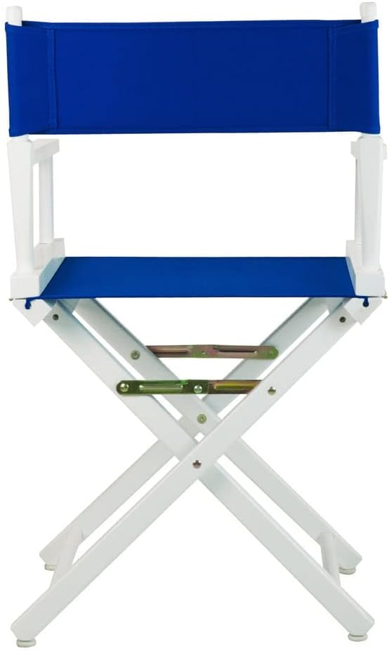 Casual Home 18" Director's Chair White Frame with Royal Blue Canvas