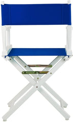 Casual Home 18" Director's Chair White Frame with Royal Blue Canvas