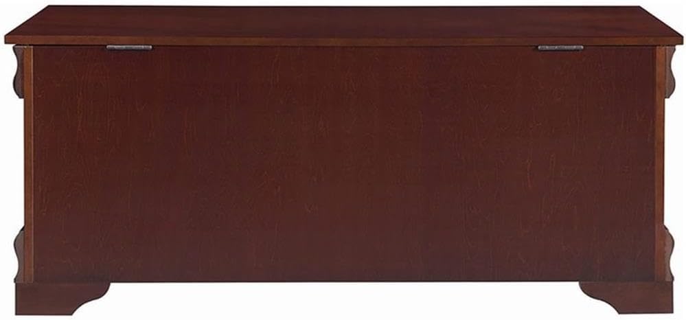 BOWERY HILL Traditional Wood Cedar Blanket Chest, Warm Brown Finish, 47" W x 17" D x 20" H, Cedar-Lined Interior, Solid Pattern, Versatile Storage for Hallway or Master Suite