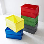 TRUSCO TR-O50B-DB Thin Folding Container, 12.9 gal (50 L), Dark Blue, Storage Case Storage Box