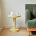 Rustic Round End Table, Small Solid Wood Side Table for Sofa or Bedside, Stylish Cocktail & Drink Table for Living Room, Family Dining, Home Accent Fur