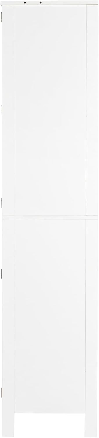 70.87" Tall Kitchen Pantry, Storage Cabinet, Kitchen Cabinet, Drawer and Adjustable Shelves, for Kitchen, Dining Room, White,15.75 * 29.53 * 70.87