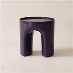 Small Round Plastic Side Tables, Modern and Minimalist Bedside Table, End Table for Home, Creative Couch Table Use in Living Room, Bedroom and Balcony(Purple)
