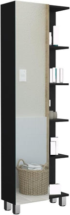 Modern Single Door Cabinet, Storage Cabinet with Five External Shelves and Four Interior Shelves,for Kitchen Home