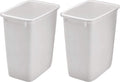 Rubbermaid 2806TP-WHT 36QT Open Wastebasket, White (Pack of 2)
