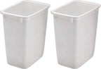 Rubbermaid 2806TP-WHT 36QT Open Wastebasket, White (Pack of 2)
