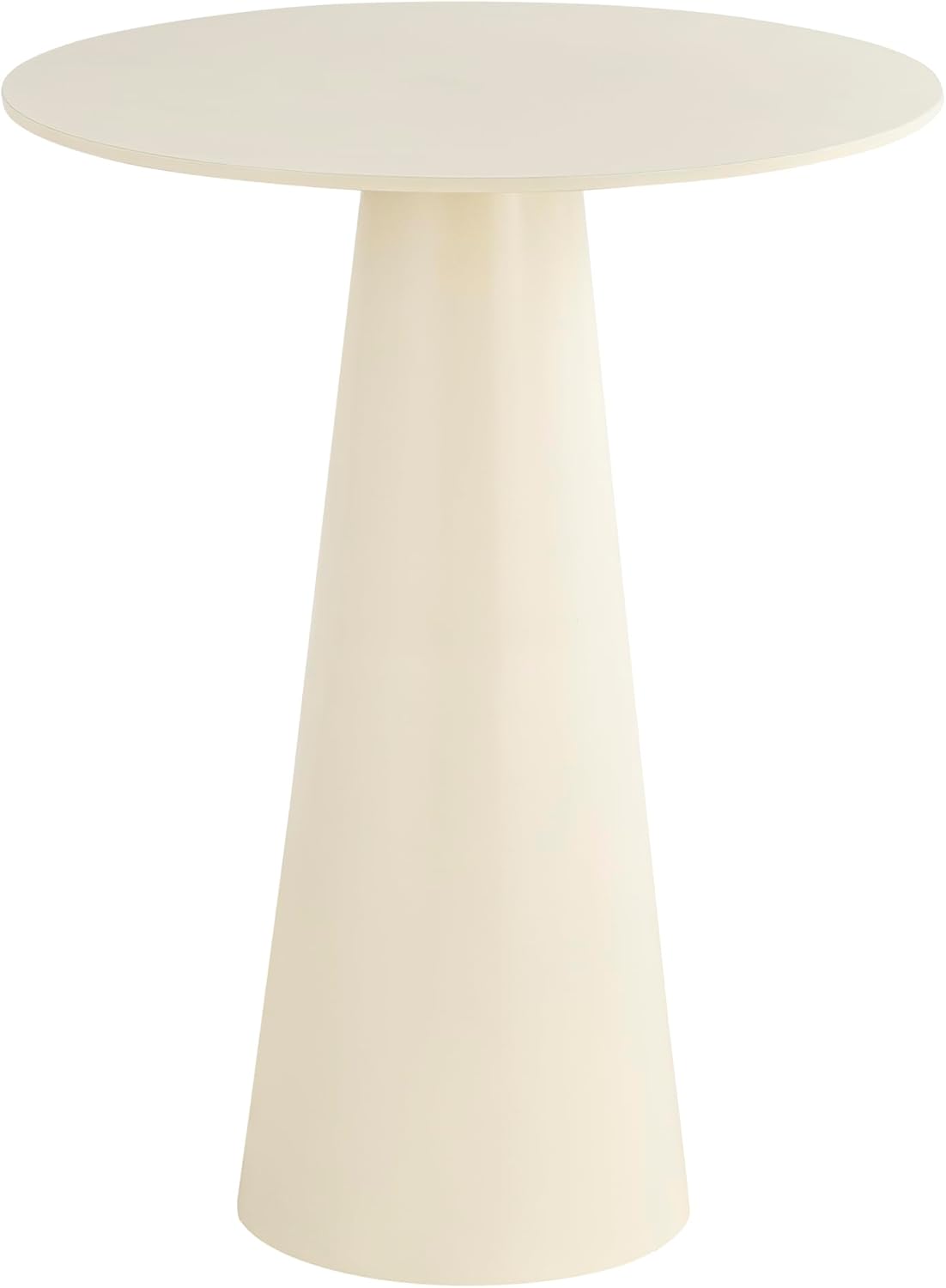 SAFID White Modern Side Table – 19.7” Round End Table – Sleek Aluminum Accent Table for Living Room, Bedroom, Entryway – Minimalist & Contemporary Small Space Furniture