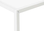 32” Tall Narrow Table, L-Shaped Thin Table for Corner, Narrow Console Table for Entryway Living Room Small Hallway, Easy Assembly (White)