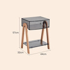 Transparent Coffee Table Nightstand Bedside Table for Bedroom Living Room Cafe