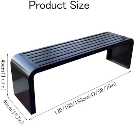 Colorful Kindergarten Outdoor Bench, All-Weather Steel Frame Garden Chair, No Backrest Patio Bench for Park, Lounge, and Porch - Durable Iron Seat for Kids