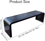 Colorful Kindergarten Outdoor Bench, All-Weather Steel Frame Garden Chair, No Backrest Patio Bench for Park, Lounge, and Porch - Durable Iron Seat for Kids