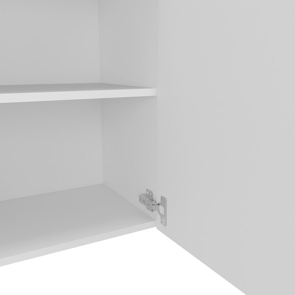 Modern Minimalist Wall Cabinet, with 1 Door and 2 Shelves, Storage Locker for Kitchen Hallway Closet,for Kitchen Home