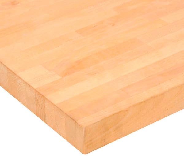 Global Industrial 318854N 60 x 36 x 1.5 in. Thick Birch Butcher Block Square Edge Work Bench Top Brown