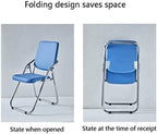 Portable Folding Chair with High Resilience Cushion for Buskin Parlour Study and Office Carbon Steel Dining