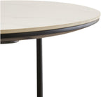 Side/End Table - Small Round Accent Table, Metal Gray Narrow Night Stands with Sharp, Ideal for Any Room-Side Tables Living Room, Bedroom, Tall Plant Stand Balcony, Indoor