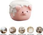 BORSHERNB A Creative Bear-Themed Floor Sculpture,A Functional Entryway Stool,A Whimsical Decorative Accent for Bedroom or Children‘s Room (Pink 42 * 44 * 35cm)