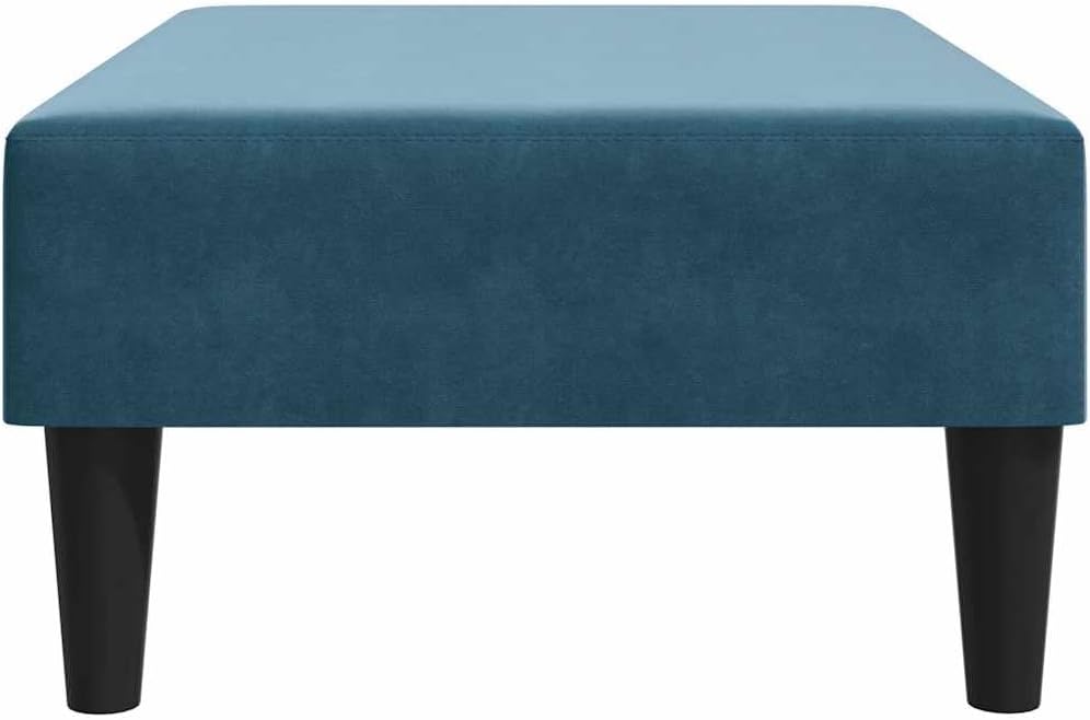 Velvet Footstool 30.3x21.7x12.2 Inches, Cozy and Stable Footrest with Plywood Frame, Soft Velvet Upholstered Stool for Living Room, Modern Design