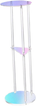 Acrylic Side Table, 3-Tier Modern End Table 20x20x60cm (7.9x7.9x23.6in) for Bedroom, Living Room, Office, Balcony