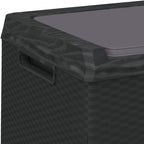 Patio Storage Box Outdoor Resin Wicker Bench with Cushion Anthracite 92.5 Gal Weather Resistant Lockable Deck Chest for Garden Backyard Porch Yard